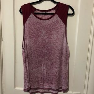 American Eagle Sleeveless Baseball T-shirt